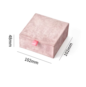 Caja de Almacenamiento de Joyas, Exquisita Caja de Joyería de Terciopelo Rosa para Pulseras, Venta al por Mayor de Cajas de Joyería Personalizadas - Product Image 2