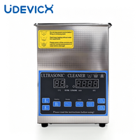 Pembersih ultrasonik profesional besi tahan karat 2L dengan Timer pemanas untuk pembersih industri bagian perhiasan Lab
