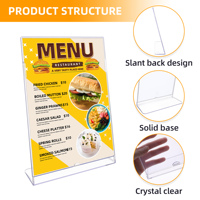 Nouveau A4 L forme oblique retour affichage clair Table Menu présentoir bureau présentoir porte-papier