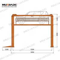 Plateforme élévatrice hydraulique à quatre poteaux pour voitures, élévateurs de voitures verticaux