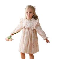 Robes d'automne à manches longues pour enfants, robes à fleurs pour filles, vêtements pour bébés, vêtements pour petites filles