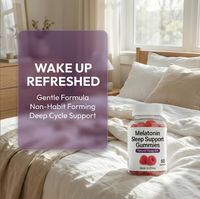 Gommes à mâcher à la mélatonine naturelle avec des vitamines pour détendre le système nerveux, s'endormir plus rapidement, soulager le sommeil, bonbons gommeux