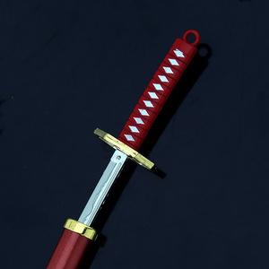 Huit couleurs Roronoa Zoro épée 15cm porte-clés femmes hommes <span class=keywords><strong>Anime</strong></span> couteau fourreau <span class=keywords><strong>Sabre</strong></span> neige couteau porte-clés Katana - Product Image 3