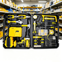 Ensemble d'outils de haute qualité de 118 pièces, ensemble d'outils tout-en-un, perceuse électrique 21V pour les travaux d'ingénierie en extérieur, les réparations domestiques