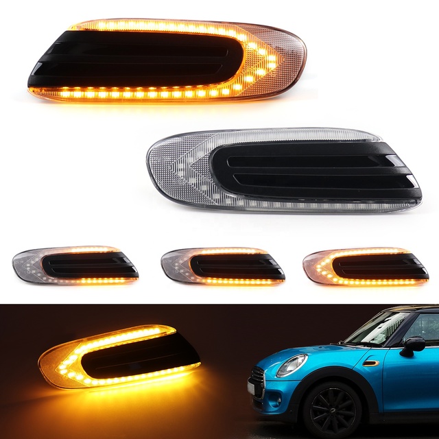 Hot Sales Dynamic LED Blinker Lamps for BMW MINI Cooper F55 F56 F57 2014-20 2PCS Sequential Side Marker Indicator Turn Signals