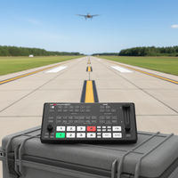 MOVMAGIC M4E Mezclador de Video Portátil de 4 Entradas para Streaming, Control PTZ, Control por Software de Red, Grabación/Reproducción, Chroma Key