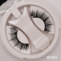 Ensemble de cils magnétiques pré-collés Divine réutilisables en cheveux synthétiques, anti-allergie, pour les fêtes, avec bande transparente et aimants invisibles