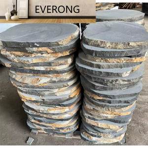 Naturale Bluestone rotondo passo passo <span class=keywords><strong>lastre</strong></span> di pietra blu grezza basalto pavimentazione in pietra <span class=keywords><strong>per</strong></span> passerella esterna percorso <span class=keywords><strong>giardino</strong></span> 2cm 3cm - Product Image 3