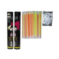 Colliers et bracelets de fête modernes en PE de 8 pouces qui brillent dans le noir avec connecteurs pour cadeaux et décorations de fête