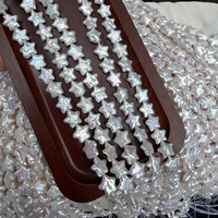 Perles d'eau douce naturelles blanches en forme d'étoile à cinq branches baroque, haute brillance, 11-12 mm, 12-13 mm, pour la fabrication de bijoux DIY