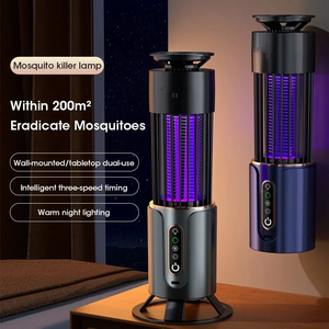 Nueva Lámpara Eléctrica Antimosquitos con Luz Púrpura, Batería Integrada, para Uso Doméstico, Montaje en Pared, para Exteriores - Product Image 5