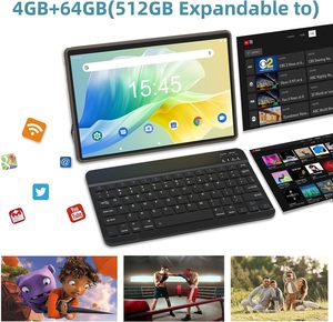 10 Inch <span class=keywords><strong>Android</strong></span> 14 Máy Tính Bảng 8GB 64GB 8-Core Chơi Game Máy Tính Bảng Với 8000MAh Pin 5G Wifi Máy Tính Bảng Với 4G Sim - Product Image 3