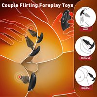 Yolodit BYLJ114 Ensemble d'entraînement vibrant 3 pièces pour fesses et anus avec télécommande en silicone, fabriqué en Chine, pour hommes et femmes