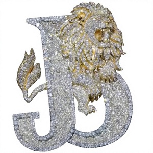 Colgante de Mono Chapado en Oro de 18K con Diamante Natural de Corte Brillante Certificado IGI, Unisex, para Hip Hop, Bodas, Compromisos y Fiestas - Product Image 1
