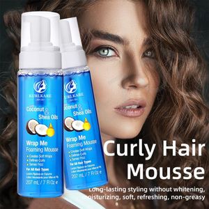 Kiểm soát tạo kiểu tóc bọt mạnh mẽ giữ xoăn tóc giả Mousse tạo kiểu tóc dừa và Shea dầu tóc mousse cho lọn tóc và sóng - Product Image 5