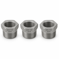 Raccord de tuyauterie en acier inoxydable 304, réducteur hexagonal BSPP BSPT, filetage mâle de 1/2 à 2 pouces, surface lisse, moulage de précision