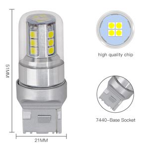 Luces De Freno Led para coche, señal De giro barata, 3030, Canbus W21w, <span class=keywords><strong>Ambar</strong></span> W21 5w T20, 7440 Chip - Product Image 2