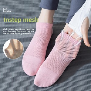 Calcetines de Yoga de Punto para Mujer, Primavera-Verano, Antideslizantes, Transpirables, de Algodón y Malla, para Deportes, Pilates y Running - Product Image 3