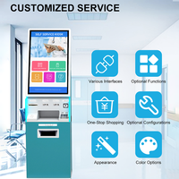 Kiosque d'impression en libre-service pour hôpital avec écran tactile de 32 pouces, paiement par carte de crédit et espèces, code QR et scanner de documents A4