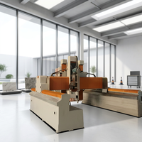 Routeur CNC JK-3225 à 2 broches et 1 lame, machine de gravure 3D sur pierre, marbre, granit, personnalisable, 3200 mm, 7,5 kW, moteur à eau, engrenage
