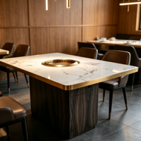 Table de barbecue commerciale haut de gamme Jilu Factory, sans fumée et auto-purifiante, avec échappement inférieur pour salle à manger