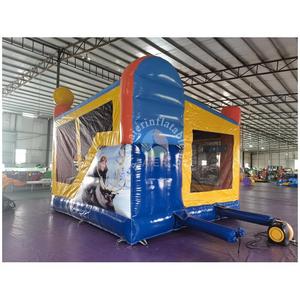 Château gonflable de haute qualité Blue Snow Princess Queen avec toboggan intégré - Product Image 2