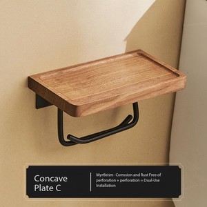 Support de rangement mural moderne sans perçage pour toilettes/salle de bain avec porte-<span class=keywords><strong>papier</strong></span> hygiénique et porte-rouleau - Product Image 5