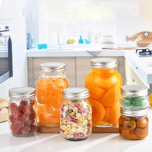 บริการ OEM ODM ขายส่งขวดโหลเก็บอาหาร ขวดโหลแยม ซอส น้ำผึ้ง ขวดโหลบรรจุอาหาร ขวดโหลปากกว้าง ขนาด 8 ออนซ์ 16 ออนซ์ พร้อมฝาโลหะ - Product Image 5