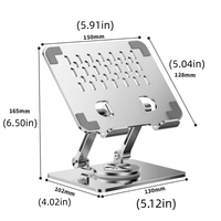 Pliable et réglable en hauteur à 360° °   Support de tablette rotatif en métal pour iPad