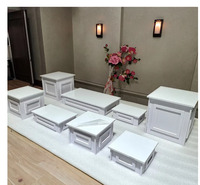 Présentoir à vêtements Gaojian en PVC acrylique écologique, pré-assemblé, 8 étagères, résistant à l'eau, moderne, autoportant et démontable