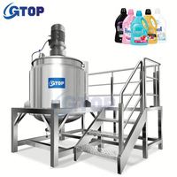 Cuve de mélange et d'agitation entièrement automatique de 500L pour produits cosmétiques, savon liquide, détergent et produits chimiques