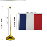 Drapeau mini Nobori à succès avec motif imprimé numériquement, mât en acrylique portable et étanche pour utilisation sur table de bureau