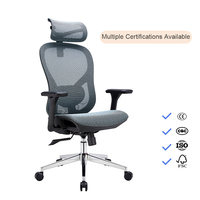 Chaise de bureau ergonomique moderne en maille, très vendue, avec accoudoirs 4D réglables, appui-tête réglable en hauteur, couleurs personnalisables, pour la maison/le bureau