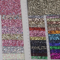 Tissu en Cuir de Polyuréthane Écologique Extensible et Imperméable avec Motif Gaufré et Paillettes pour Canapé, Chaussures, Robe