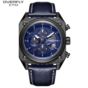 Jam Tangan <span class=keywords><strong>Analog</strong></span> Kuarsa Olahraga Pria Tali Kulit Jam Tangan Kasual - Product Image 2