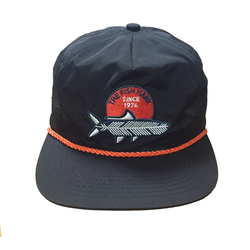 Custom Embroidery 5 Panel Rope Hat Unstructured Snapback Hats Cap Blank Flat Bill Rope Men Fishing Hat Gorras