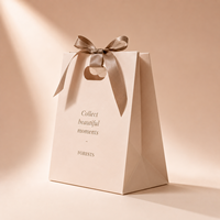 Sacs cadeaux en papier imprimés sur mesure, sacs d'emballage de luxe recyclables avec poignée en ruban pour cosmétiques, vêtements, bijoux, cadeaux