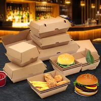Usine En Gros Hamburger Boîte Jetable À Emporter Ondulé Burger Snack Emballage Boîtes De Papier Avec Logo