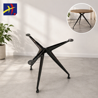 Pieds de table basse modernes en acier chromé en forme de X, support de base pour meubles de salon, restaurant et café