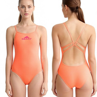 Maillot de bain professionnel pour femmes, coupe haute, multi-bretelles, anti-chlore, séchage rapide, pour entraînement et compétition