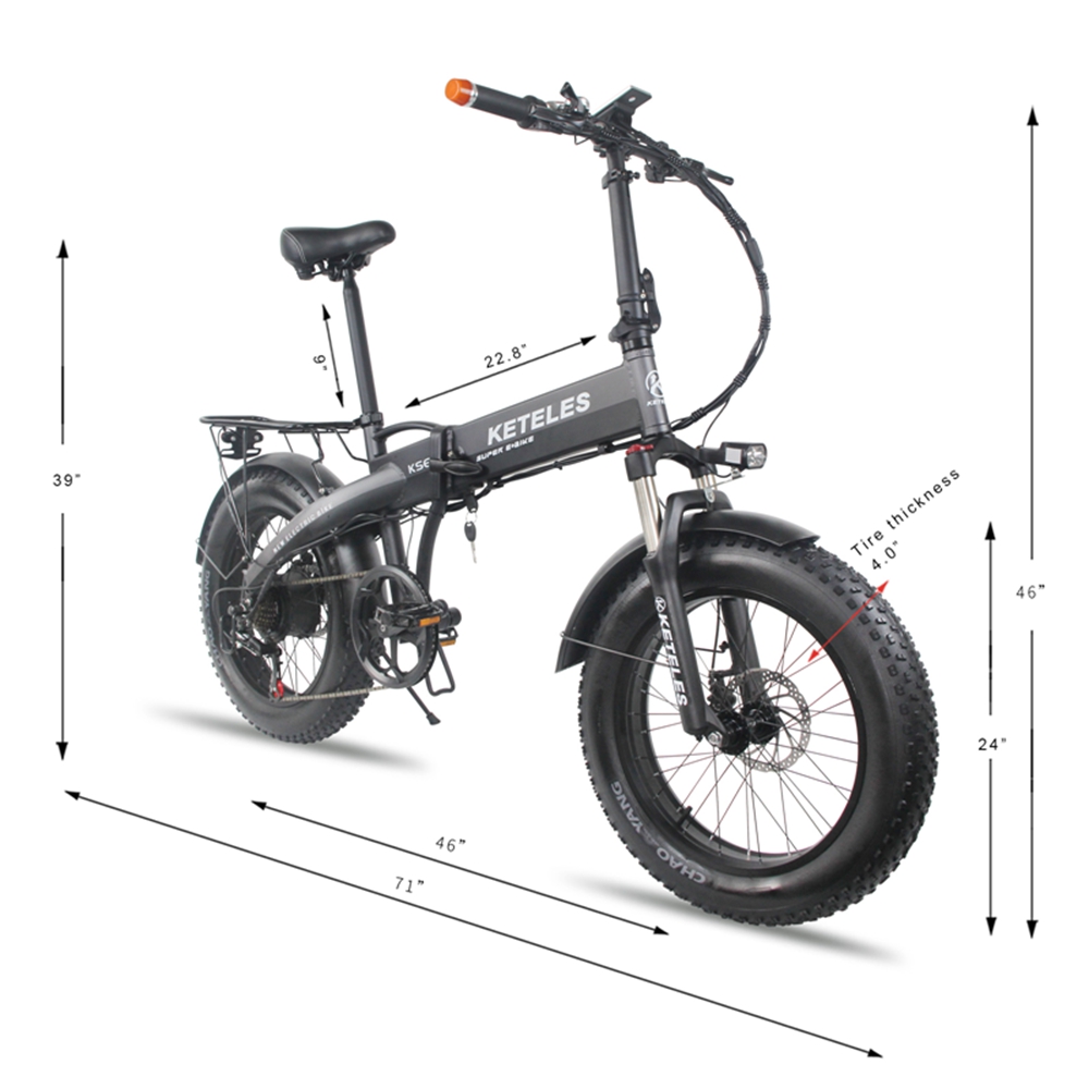 KETELES KS6 10AH 1000W folding electric bike0