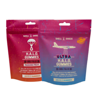 Kemasan Mylar Premium Anti Bau Anti Anak dengan Zipper Resealable, Lapisan Matte Touch, untuk Permen Jeli yang Dapat Dimakan, Ukuran 3.5g 7g 1/2oz 1oz, dengan Logo