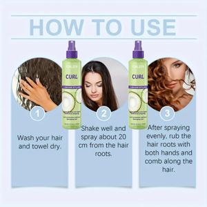 Spray capillaire à tenue forte à base de plantes, marque privée, protection contre la chaleur, éclaircissant, nourrissant les <span class=keywords><strong>cheveux</strong></span> <span class=keywords><strong>pour</strong></span> les <span class=keywords><strong>cheveux</strong></span> bouclés, soin capillaire de qualité supérieure - Product Image 6