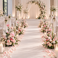 Fleurs artificielles pour la décoration de mariage, arrangement floral rose et blanc, centre de table de mariage de luxe, décoration de fête et d'événements
