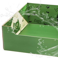 Caja de Arena para Gatos Plegable y Desechable de Cartón, Entrada Baja, Fácil de Eliminar, Ligera, Bandeja de Arena para Gatos de Interior, Ecológica