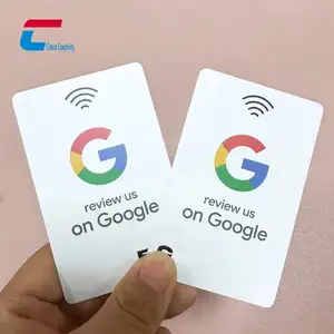 Custom Printing Review Us on Google QR Code Stickers Share Contactless Sharing Smart NFC Google Review Card