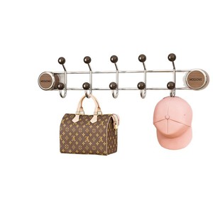 Moqiong <b>Wall</b> Mounted Coat Rack 5 <b>Hooks</b> Heavy Duty Adhesive Suction Cup Door Back Storage <b>Hook</b> - Product Image 5