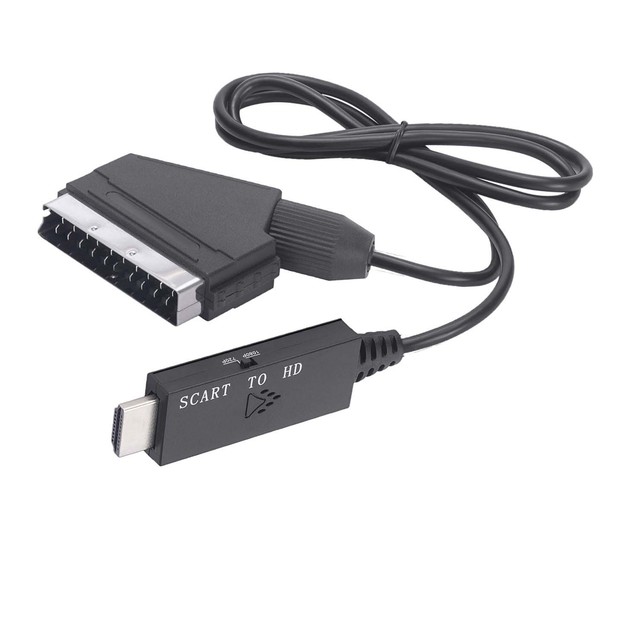 Cantell SCART Male to HD Male Multimedia Adapter Video Connection Cable