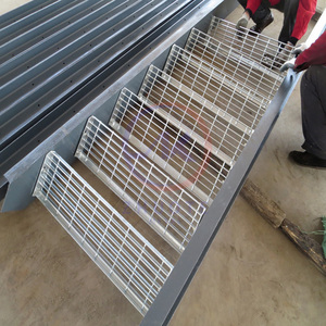 Marches d'escalier en acier galvanisé durable avec cadre pour escaliers en béton, escaliers extérieurs, immeubles de bureaux et entrepôts - Product Image 6