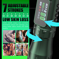 Stylo à tatouer sans fil professionnel TREX F150 2200mAh avec course réglable de 2,3 à 4,5 mm pour débutants, artistes, art corporel
